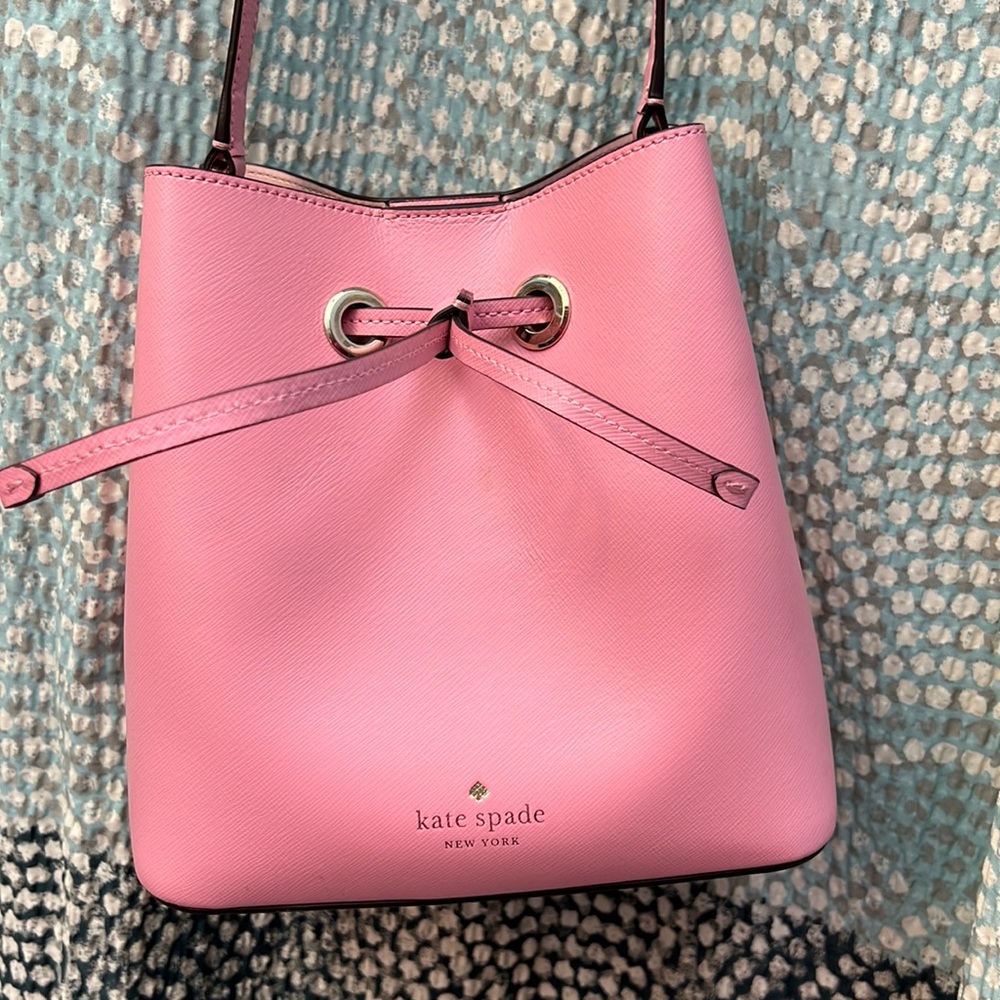 Kate Spade pink bucket bag